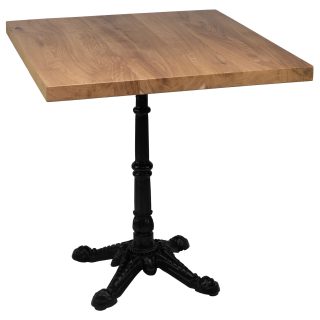 96307546 Onderstel London 4 Black 96313500 Tafelblad Massief Eiken Naturel