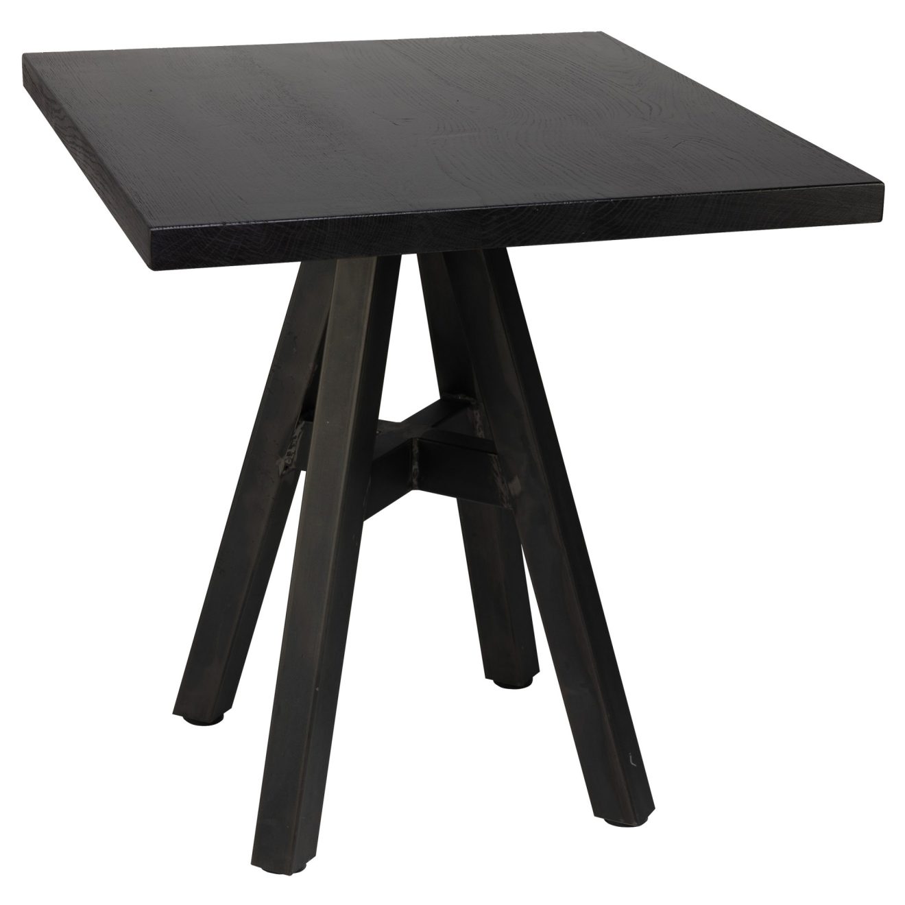 96308260 Onderstel Portland Industrial 96316870 Tafelblad Massief Eiken Zwart