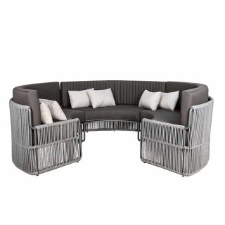 Terrace Bench Roma Round Large - Black