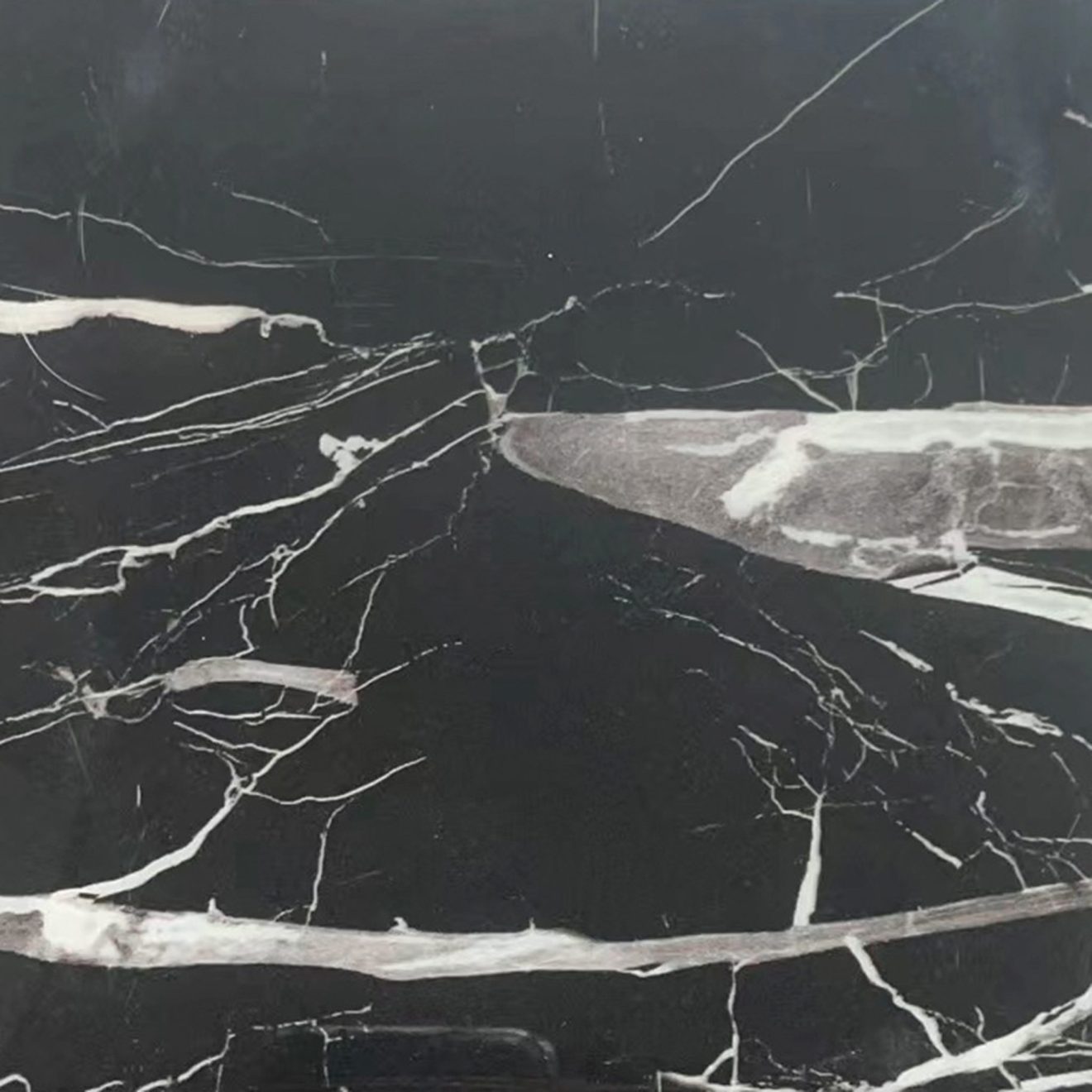 95100050 Moretti Buffetkast Zwart Marmer 5hr