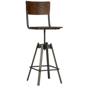 96304140 Barkruk Skool Draaibaar Hout 1hr