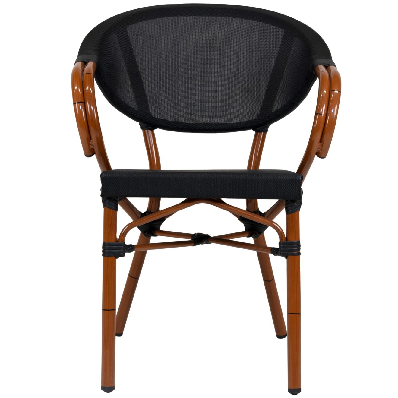 96910606 Terrasstoel Marino Bamboo Zwart 2hr