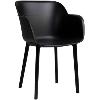 96910800 Terrasstoel Shell Zwart 1hr