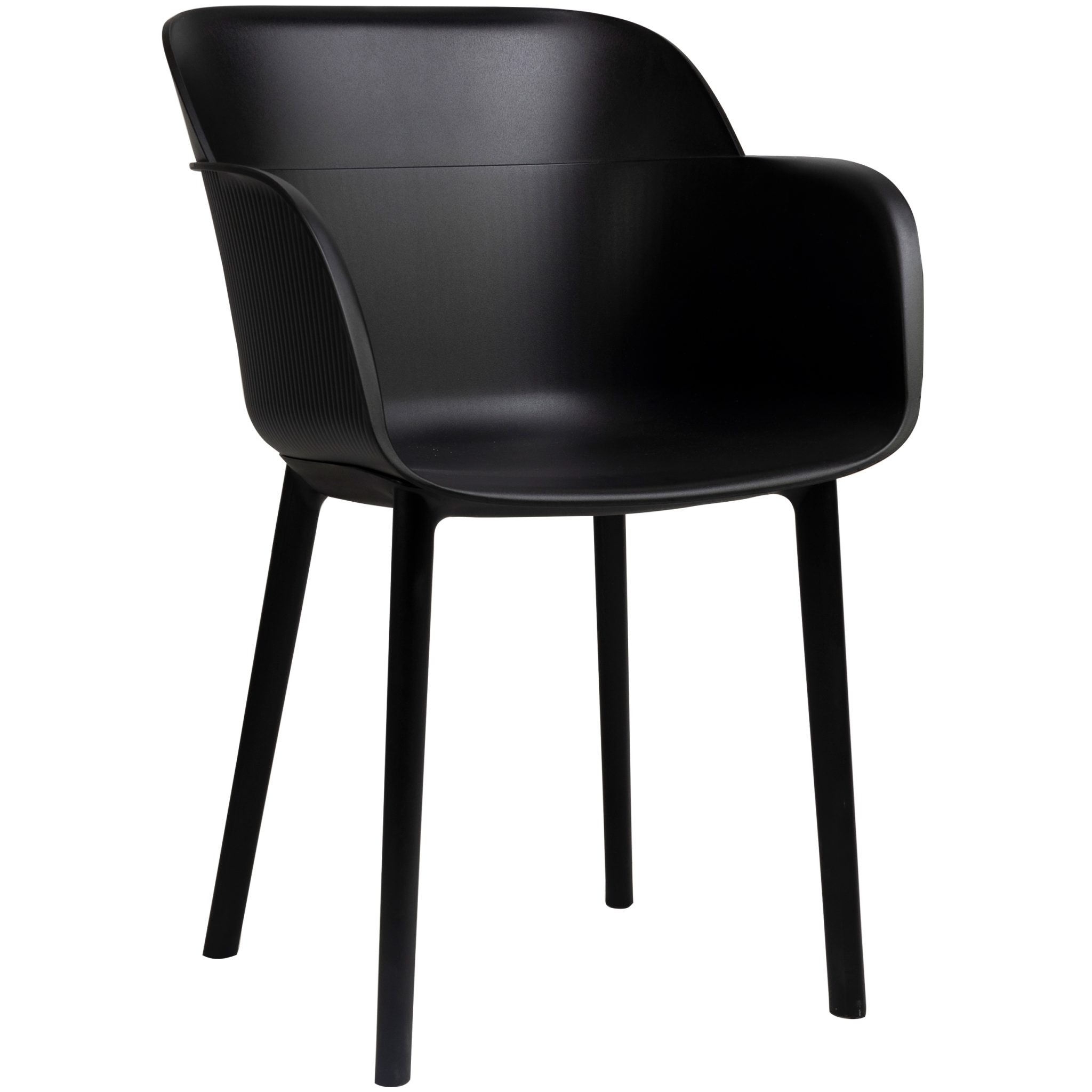 Terrasstoel Shell Zwart