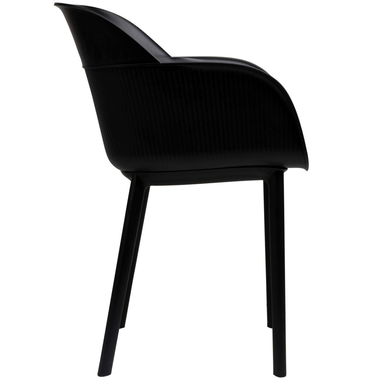 96910800 Terrasstoel Shell Zwart 3hr