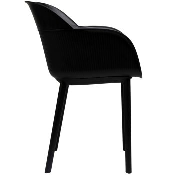 96910800 Terrasstoel Shell Zwart 3hr