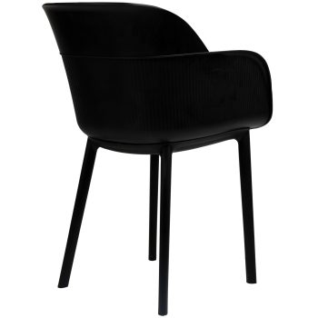 96910800 Terrasstoel Shell Zwart 4hr