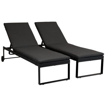 96916180 Cobie Sunlounger Zwart 1hr