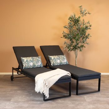 96916180 Cobie Sunlounger Zwart 5hr