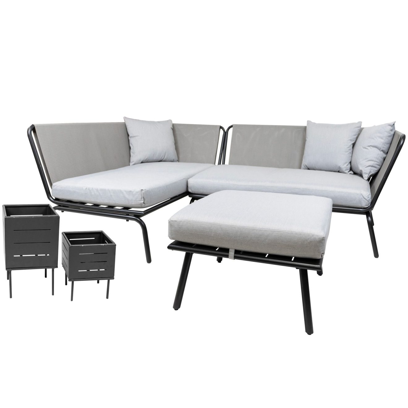 96916220 Maudi Loungeset Antraciet+planthouder Nowa 2hr