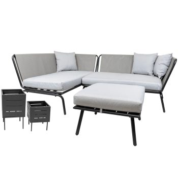 96916220 Maudi Loungeset Antraciet+planthouder Nowa 2hr