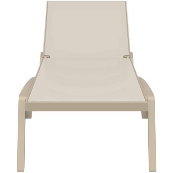 96916280 Pacific Sunlounger Taupe 2hr