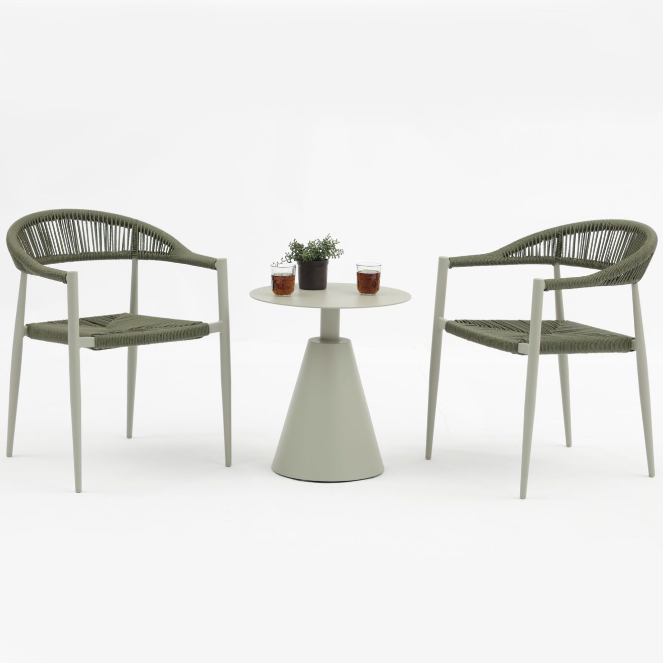 96916710 Bijzettafel Lino Grijsgroen Sfeerhr