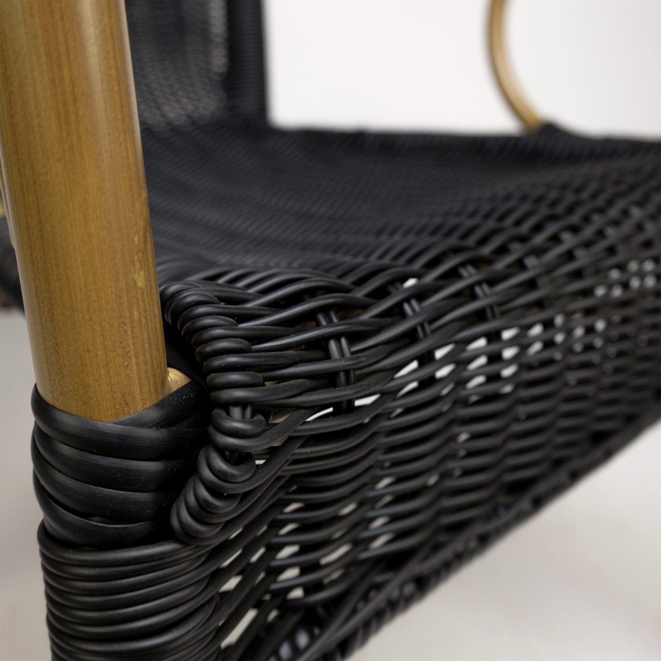 96906728 Terrasstoel Costa Bamboo Zwart Rond 6hr