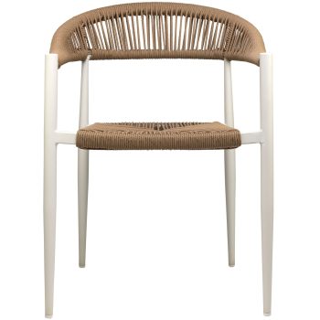 96916350 Terrasstoel Jonah Wit Naturel 2hrr