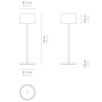 Tafellamp Olivia Afmetingen