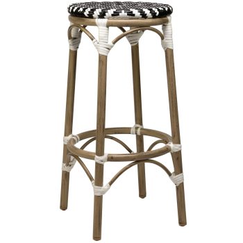 96915930 Barkruk Todd Bamboo Zwart Bruin 1hr