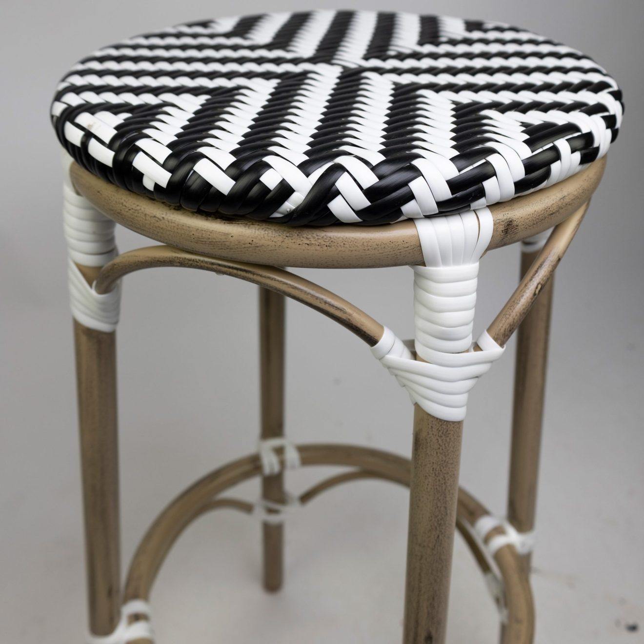 96915930 Barkruk Todd Bamboo Zwart Bruin 7hr