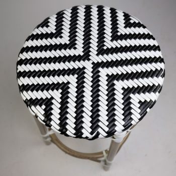 96915930 Barkruk Todd Bamboo Zwart Bruin 8hr