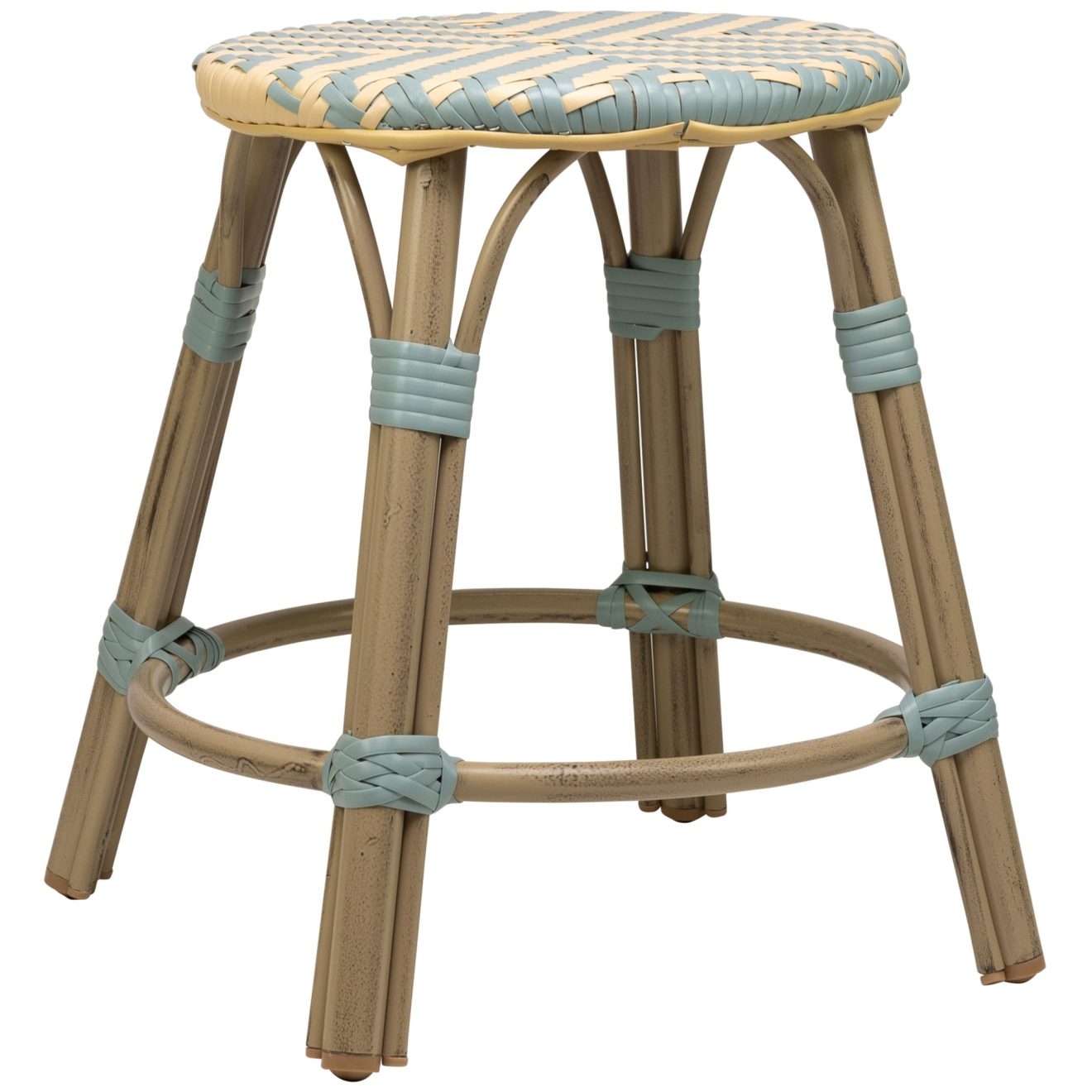96915970 Hocker Todd Blauw Beige 1hr