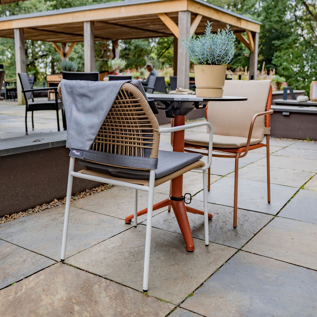 Twist Terrace Chair - White/Natural | Kaja Interiors