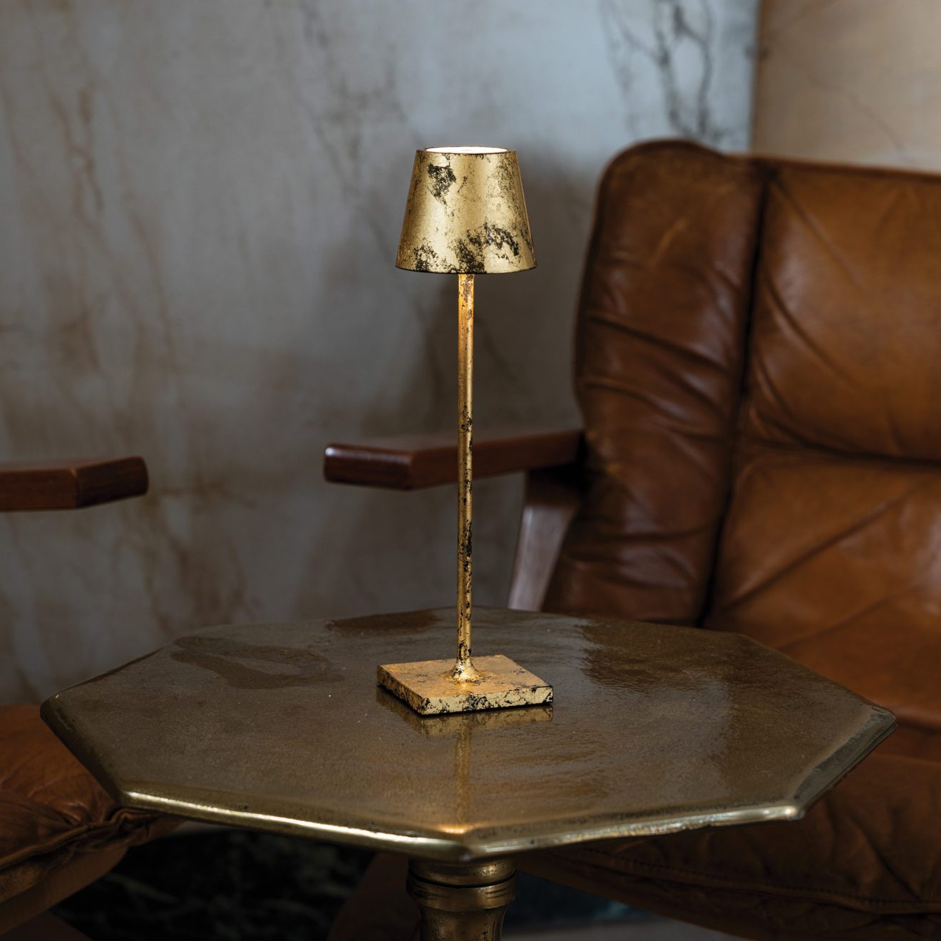 97114600 Tafellamp Poldina Micro Goud Zwart 6hr