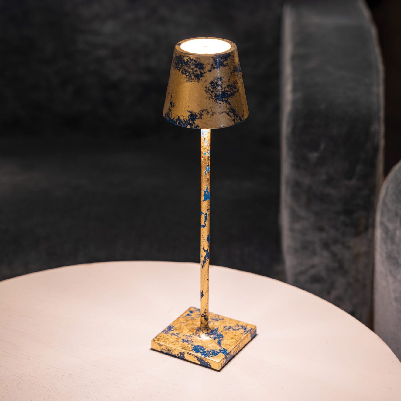 97114610 Tafellamp Poldina Micro Goud Blauw 10hr