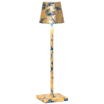 97114610 Tafellamp Poldina Micro Goud Blauw 1hr