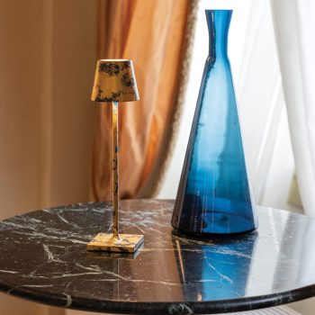 97114610 Tafellamp Poldina Micro Goud Blauw 5hr