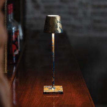 97114610 Tafellamp Poldina Micro Goud Blauw 8hr