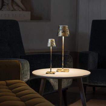 97114610 Tafellamp Poldina Micro Goud Blauw 9hr