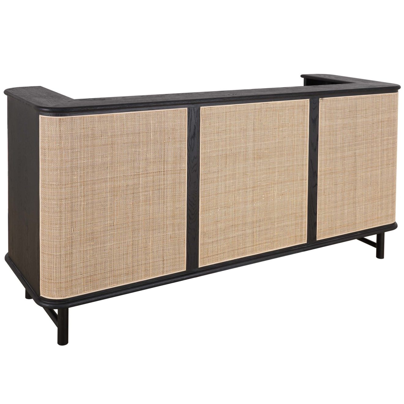 95100070 Massimo Buffetkast Zwart Eiken 1hr