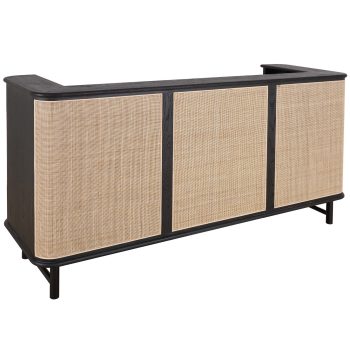 95100070 Massimo Buffetkast Zwart Eiken 1hr