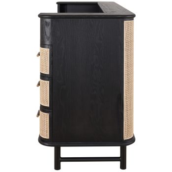 95100070 Massimo Buffetkast Zwart Eiken 3hr