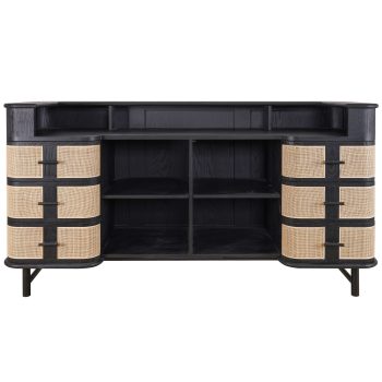 95100070 Massimo Buffetkast Zwart Eiken 4hr