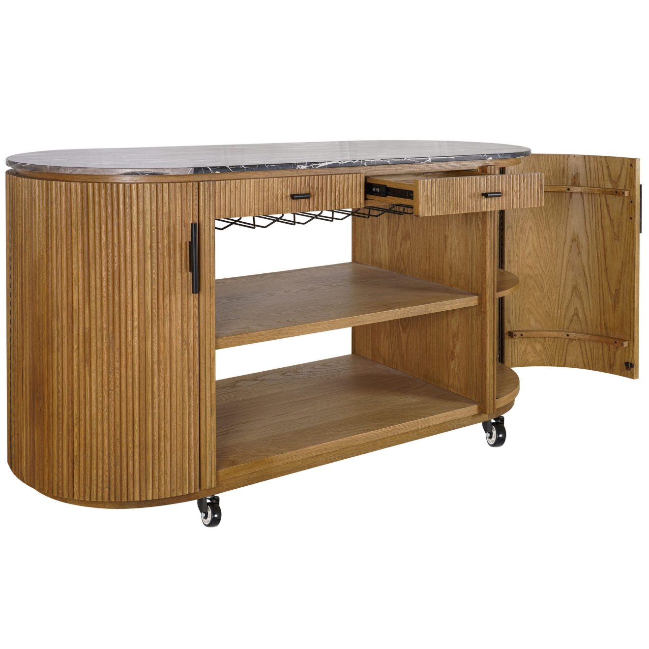 95100130 Moretti Buffetkast Naturel Eiken 5hr