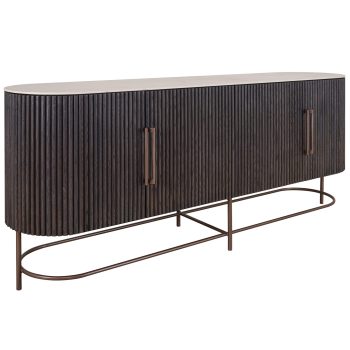 95100150 Puglia Dressoir Zwart Eiken 1hr