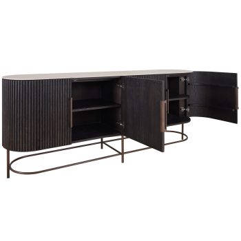 95100150 Puglia Dressoir Zwart Eiken 5hr