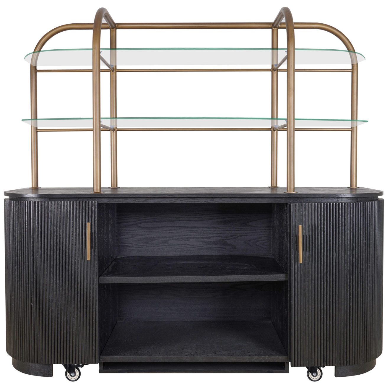 95200030 Salerno Wandkast Zwart Eiken 2hr