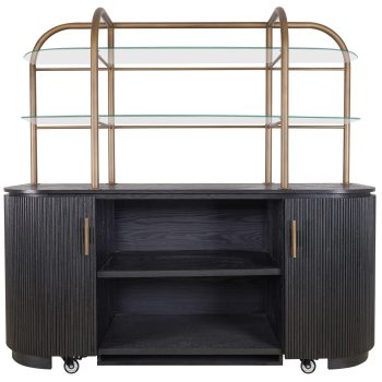 95200030 Salerno Wandkast Zwart Eiken 2hr