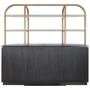 95200030 Salerno Wandkast Zwart Eiken 4hr