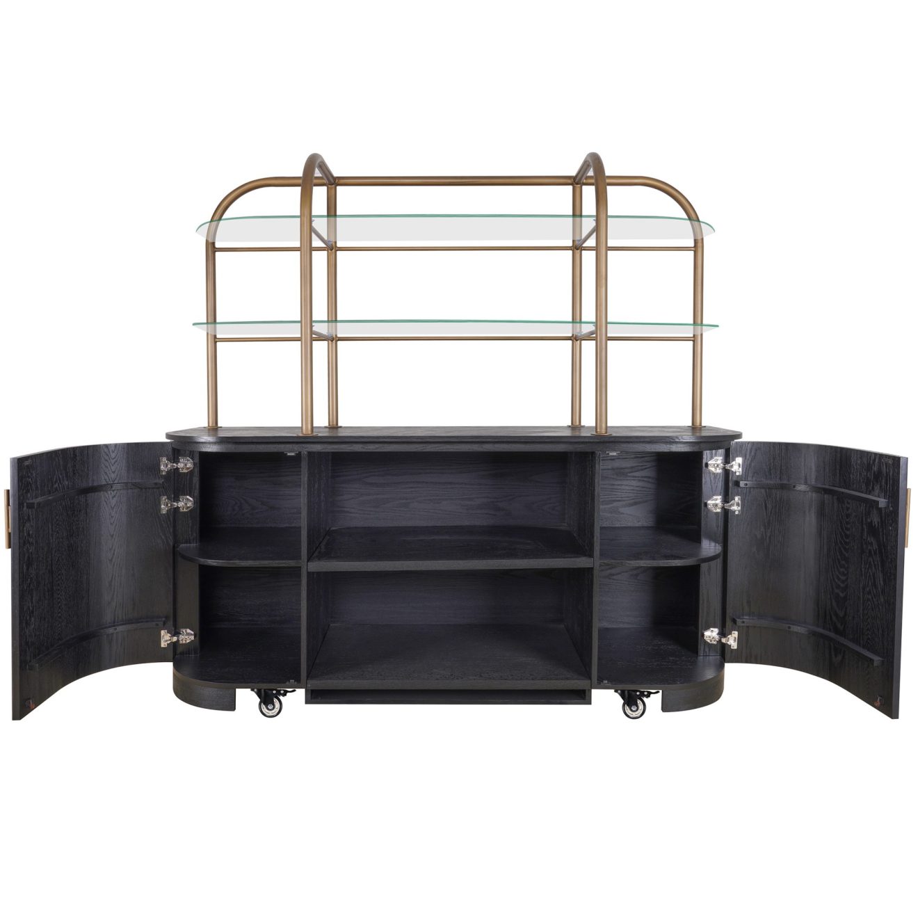 95200030 Salerno Wandkast Zwart Eiken 5hr