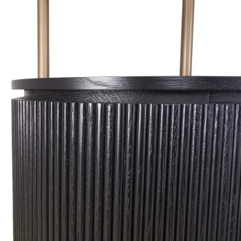 95200030 Salerno Wandkast Zwart Eiken 6hr