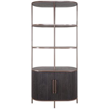 95200040 Positano Wandkast Zwart Eiken 2hr