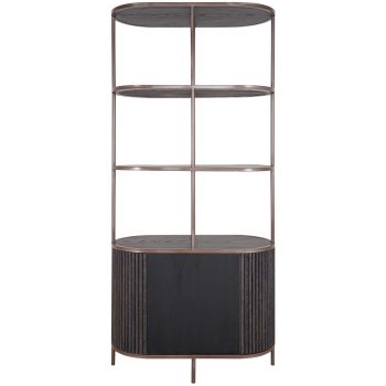 95200040 Positano Wandkast Zwart Eiken 4hr