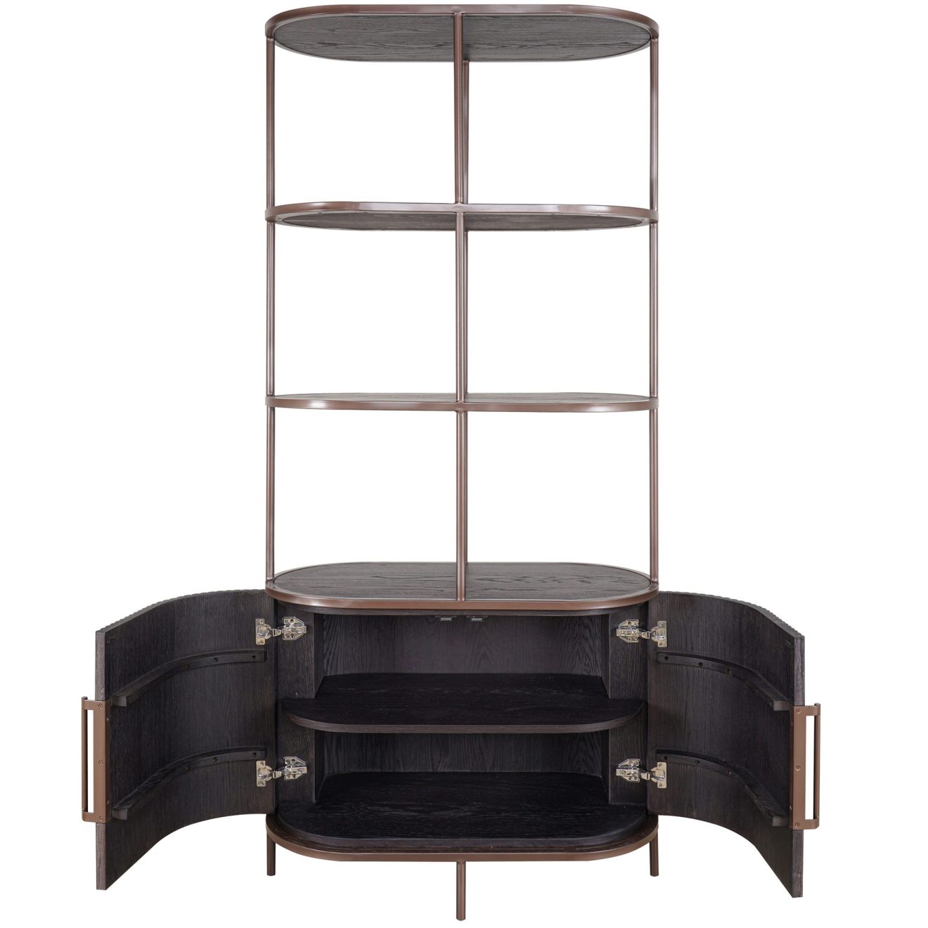 95200040 Positano Wandkast Zwart Eiken 5hr