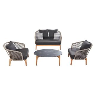 Maple Lounge Set - Grey | 4-piece