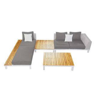 Polo 2.0 Table Lounge Adjustable - White | 4-piece