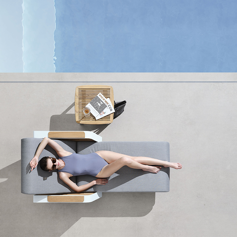 95411830 Wing Sunlounger Grey 3
