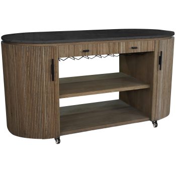 95100050 Moretti Buffetkast Zwart Marmer 1 Wielenhr